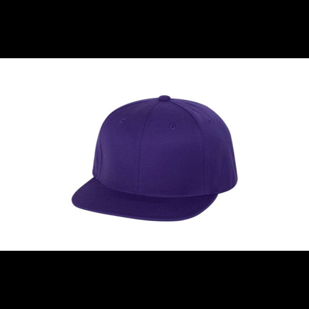 Royal Purple Men Flat Bill Cap w/ Adjustable Back